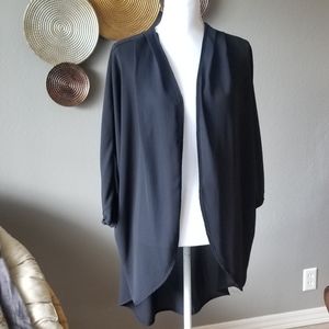 Poetry - High Low Black Coverup Kimono